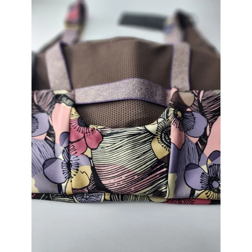Nike Womens Multicolor Iron Stone Floral-Print Dri-FIT Padded Sports Bra Size S - Picture 9 of 11